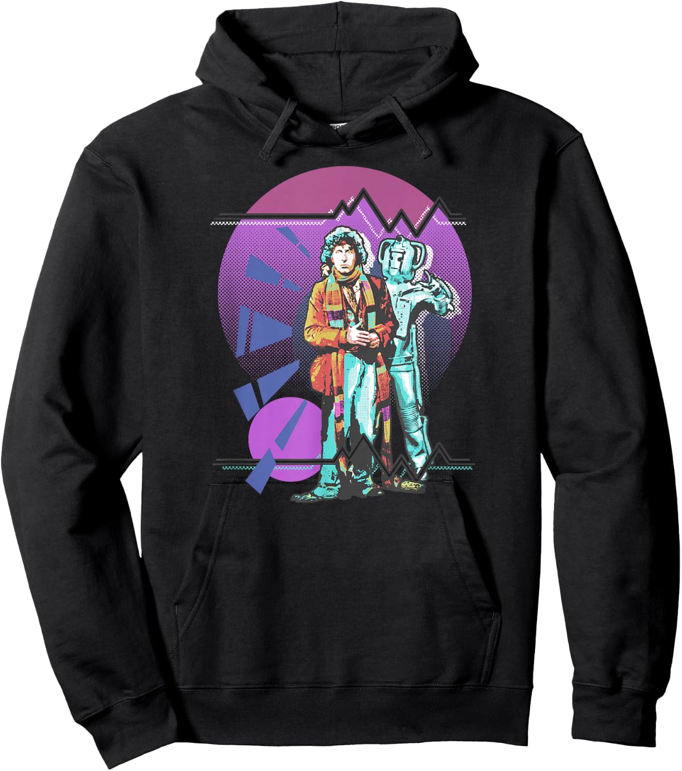 Pop Art 4th Doctor Baker Cosmic Time Travel Fan Hoodie - Hoodie | Black