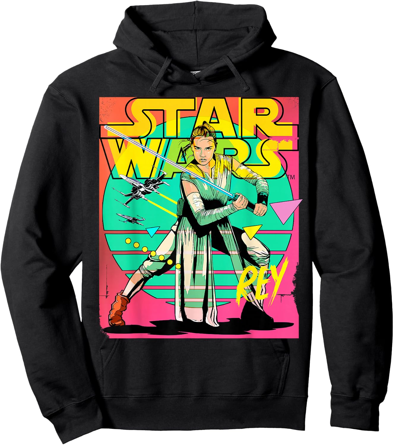 Star Wars Rey 90s Hoodie - Hoodie | Black