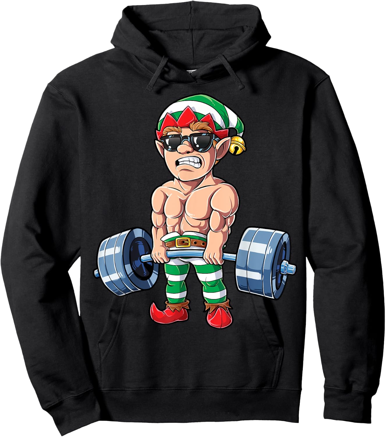 Eleven Weightlifting Christmas Fitness Gym Deadlift Xmas Men Hoodie - Hoodie | Black