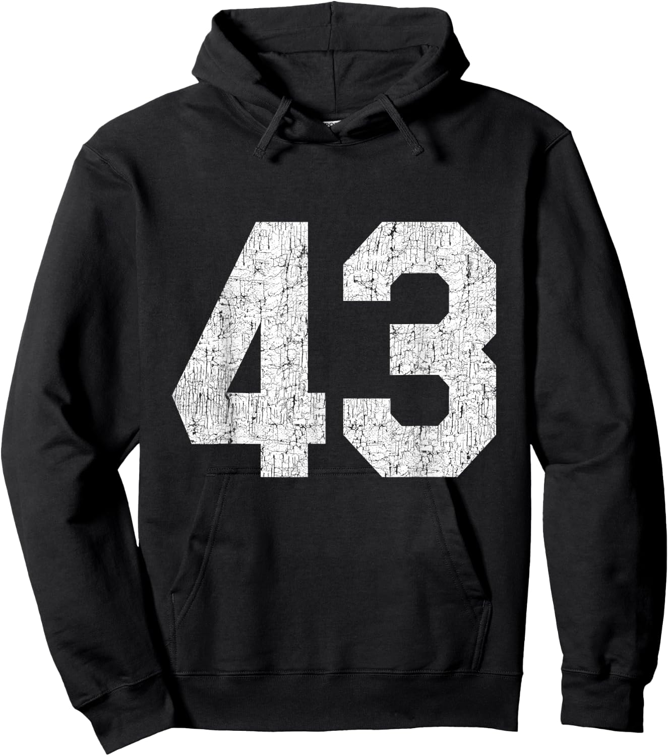 #43 Jersey Uniform Varsity Sports Number, 43rd Birthday Hoodie - Hoodie | Black