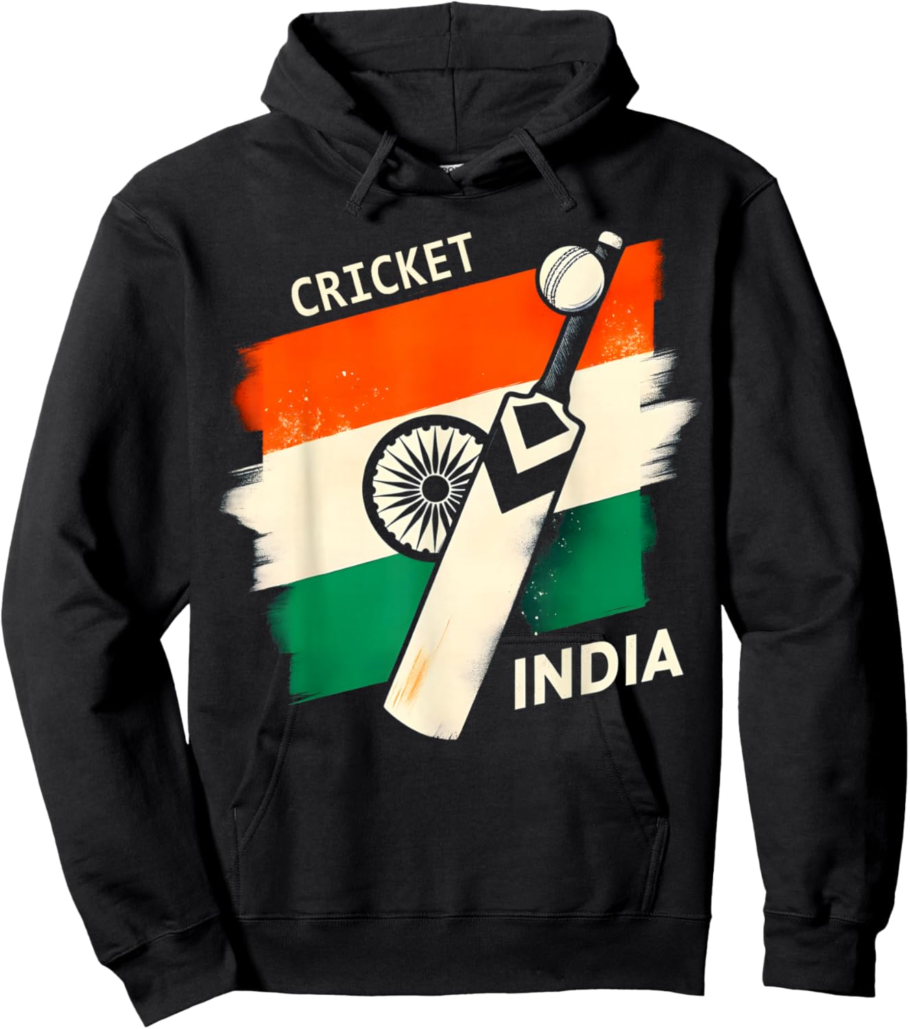 India Cricket Jersey 2024, Cricket Flag of India Team Hoodie - Hoodie | Black