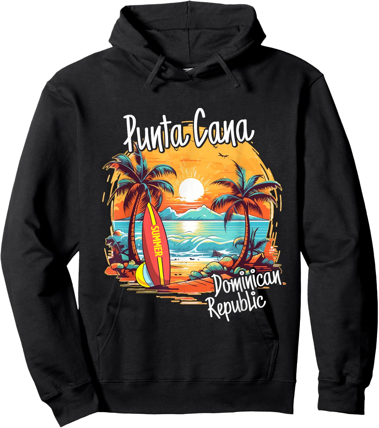 Punta Cana Vacation Dominican Republic Beach Family Trip Hoodie - Hoodie | Black