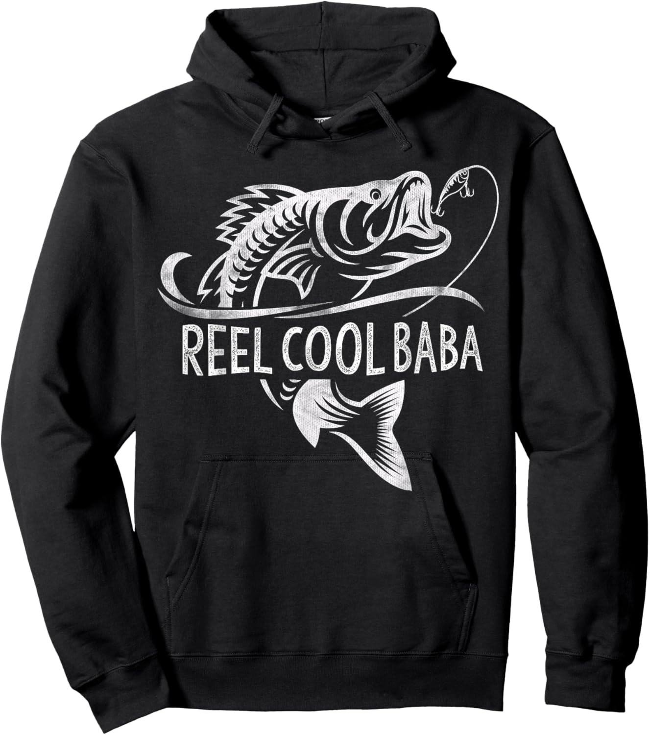 Reel Cool Baba Fishing Gifts Baba Father's Day Hoodie - Hoodie | Black
