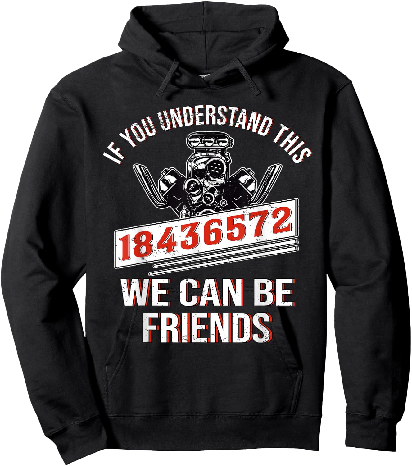 Mechanic Car Mechanic 18436572 V8 Mechanic Hoodie - Hoodie | Black