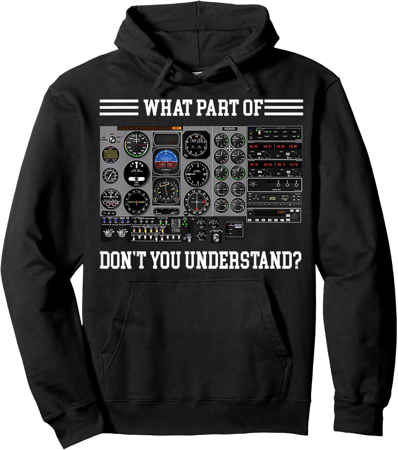 What Part Of Don't Understand Pilot Hoodie - Hoodie | Black