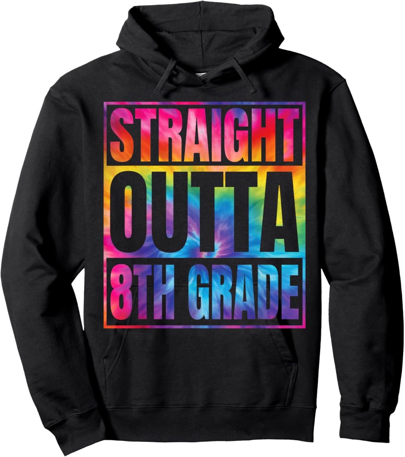 Straight Outta 8th Grade Great Graduation Gifts Eighth Grade Hoodie - Hoodie | Black