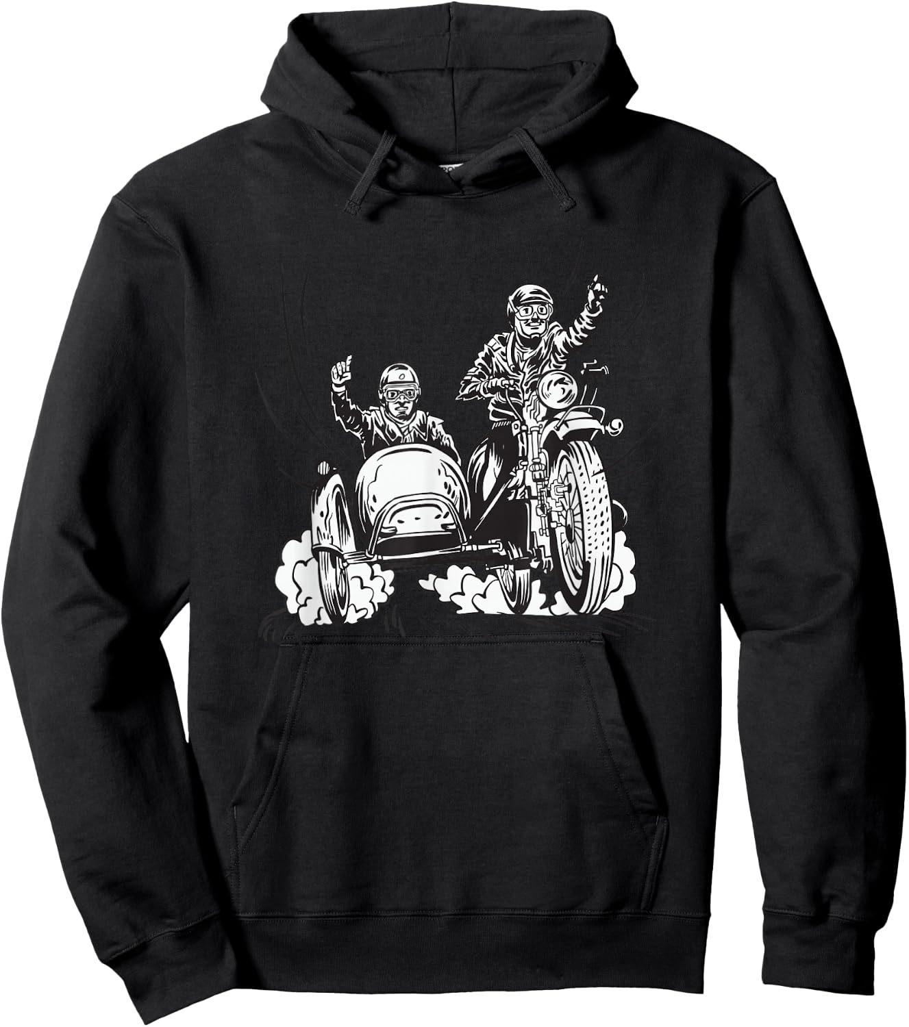 Motorcycle Tension Side Car Fans Motorcycle Rider Hoodie - Hoodie | Black
