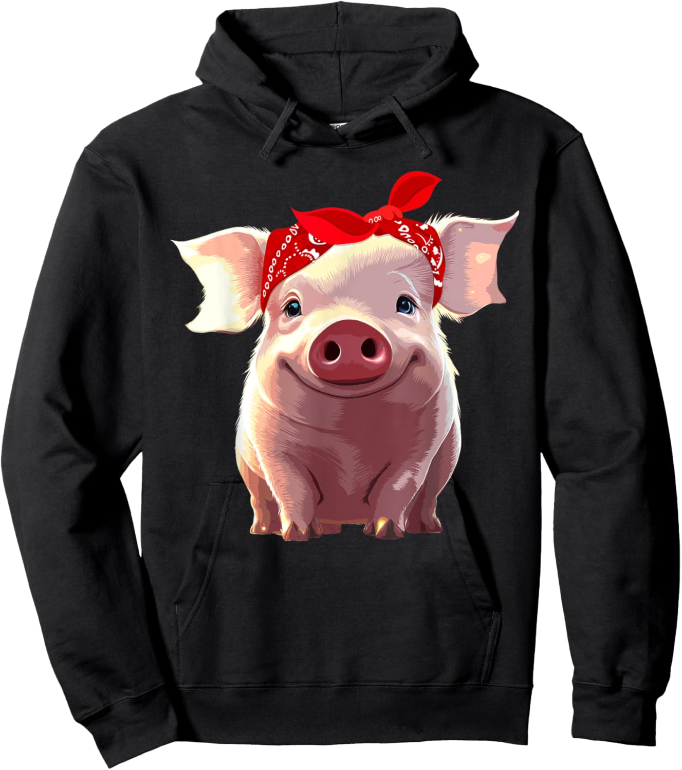 Funny Pig Design Girls Kids Toddlers Piggy Lovers Hoodie - Hoodie | Black