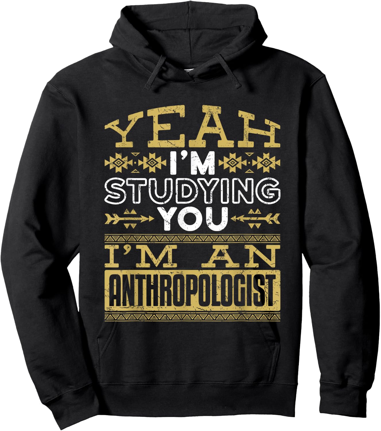 Anthropology Woman Man Anthropologist Studying You Funny Hoodie - Hoodie | Black