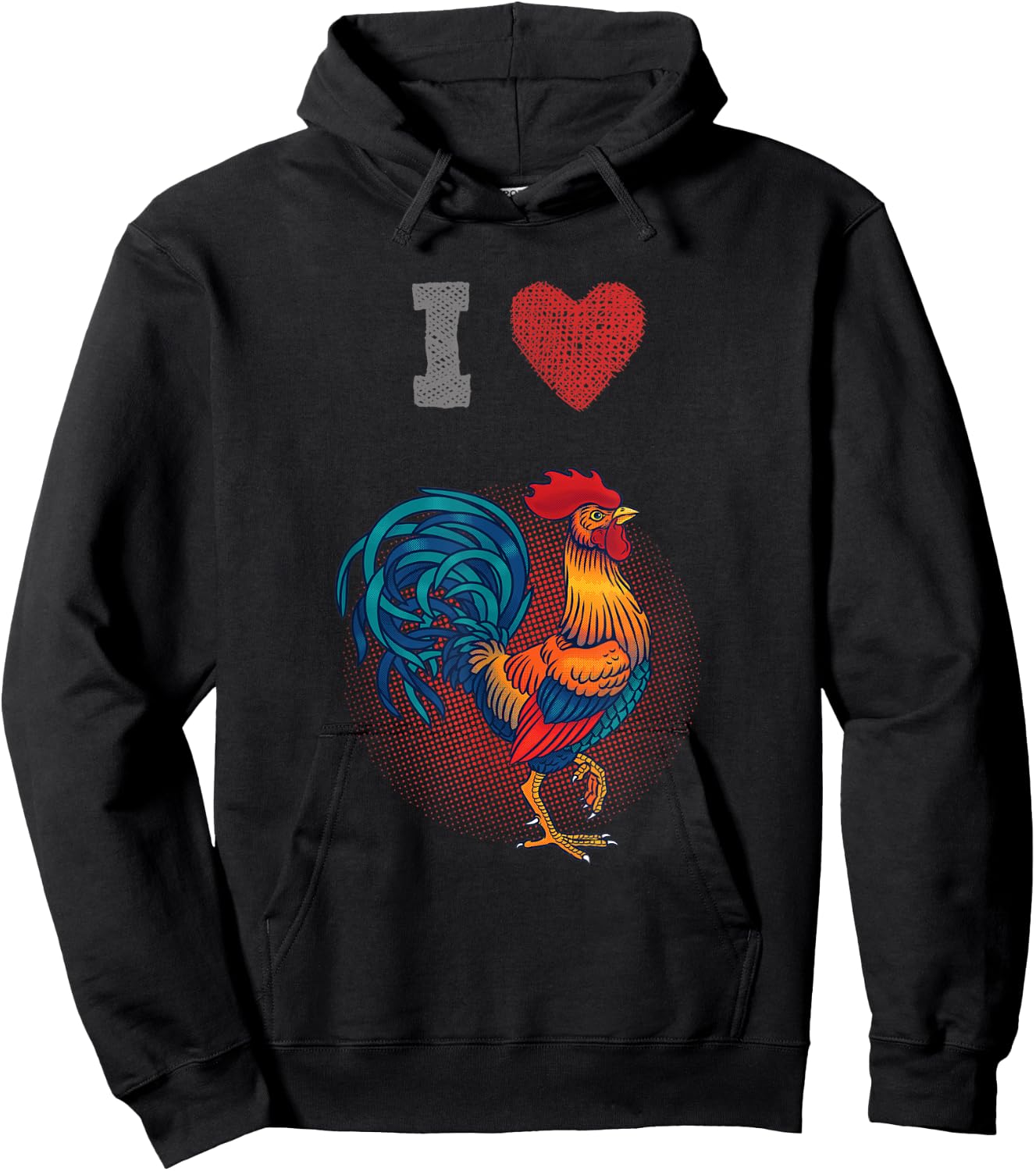 I Love Chickens - Cock / Rooster Hoodie - Hoodie | Black