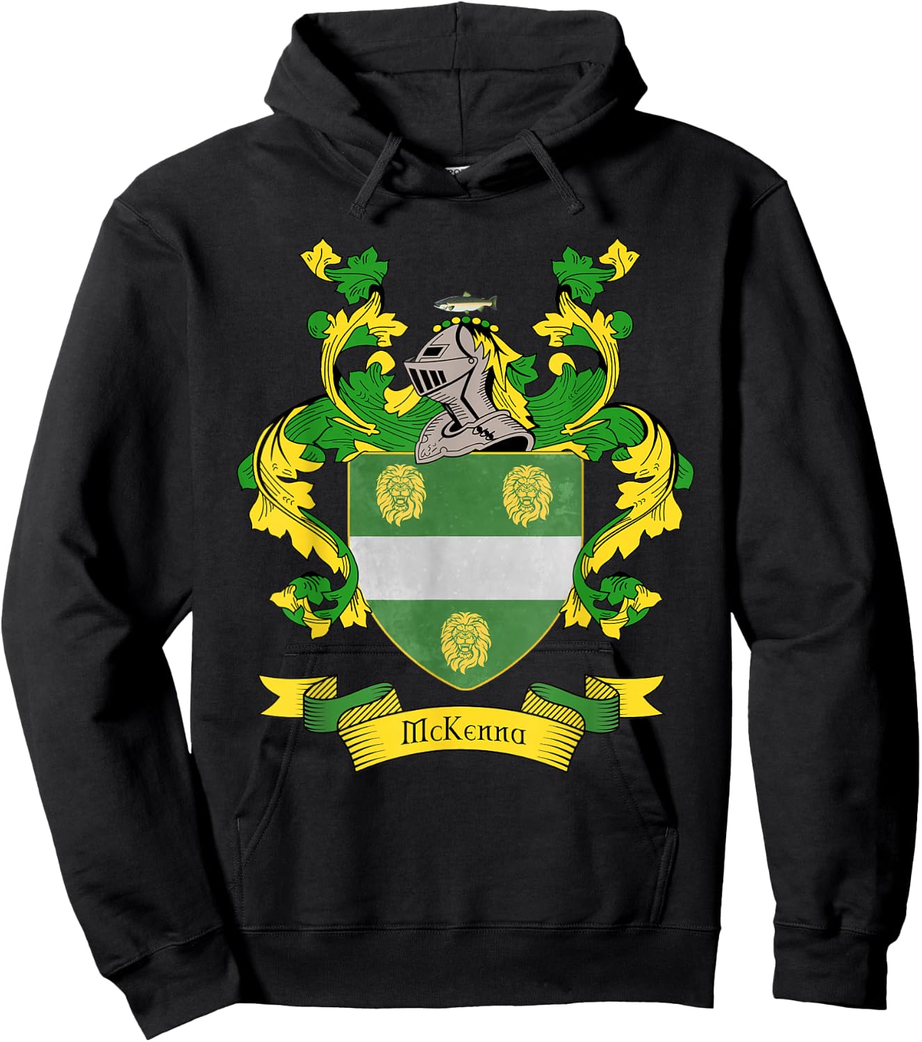 McKenna Coat of Arms | McKenna Surname Family Crest Hoodie - Hoodie | Black