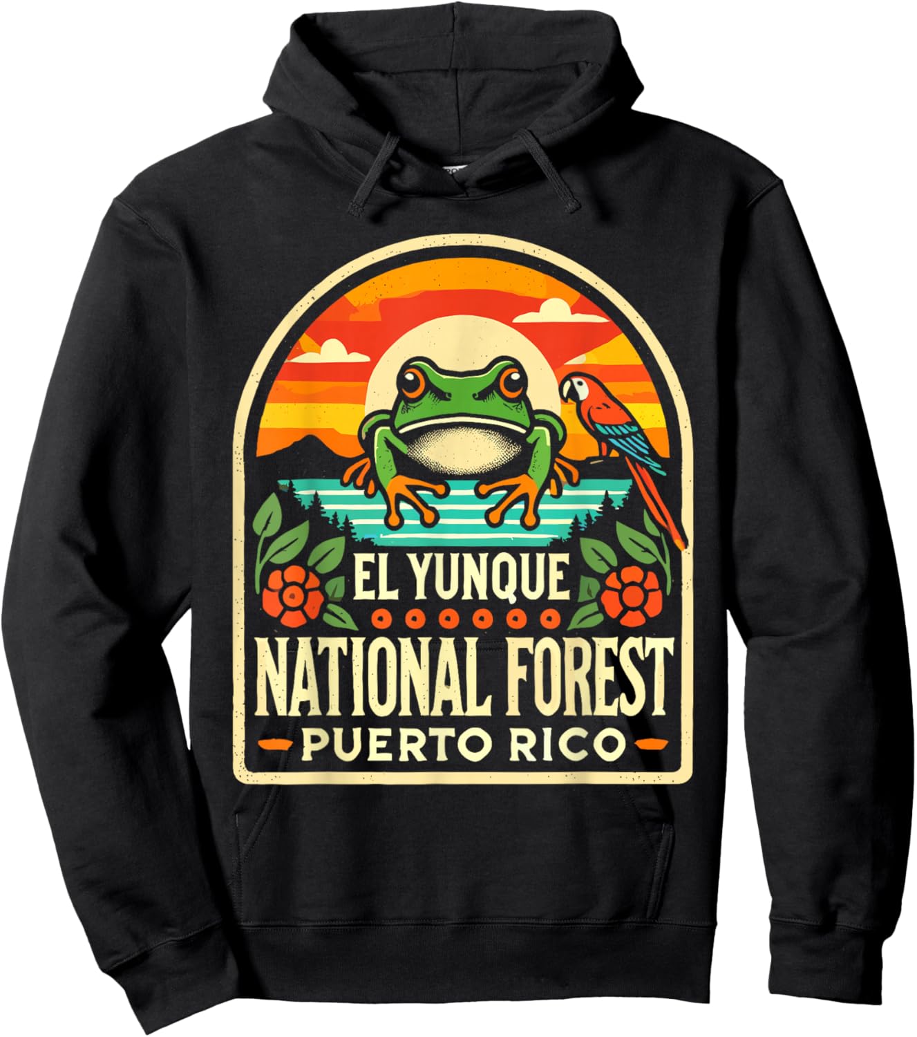 El Yunque National Forest Shirt Wildlife Puerto Rico Hoodie - Hoodie | Black