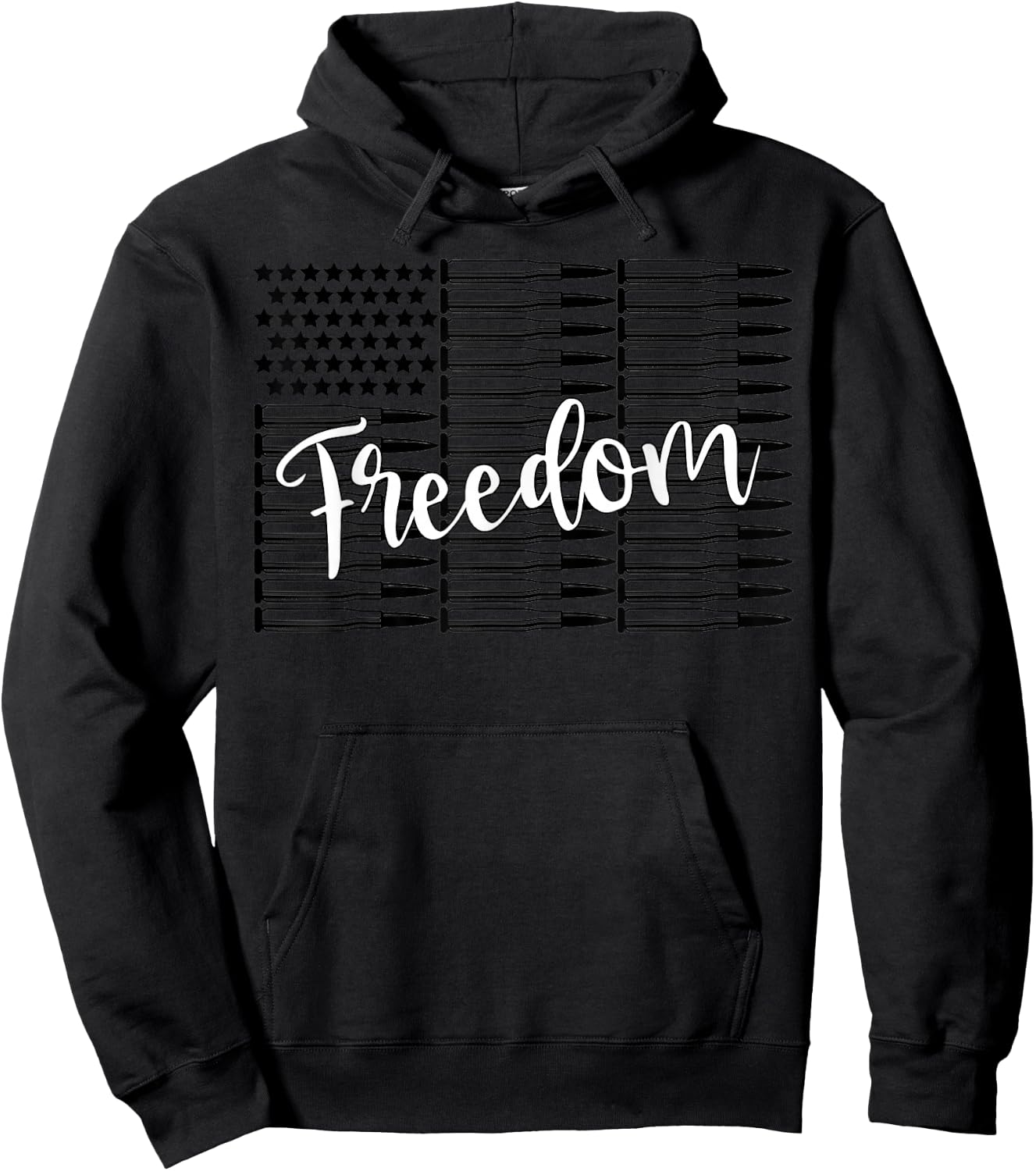 Freedom Bullet American Flag Patriot Women Men Hoodie - Hoodie | Black