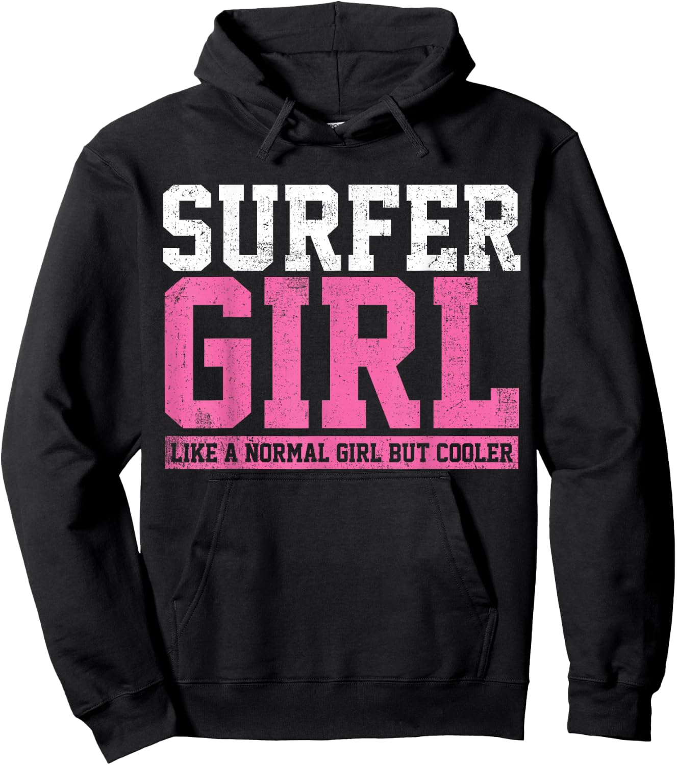 Surfer Girl Surfing Gift Hoodie - Hoodie | Black