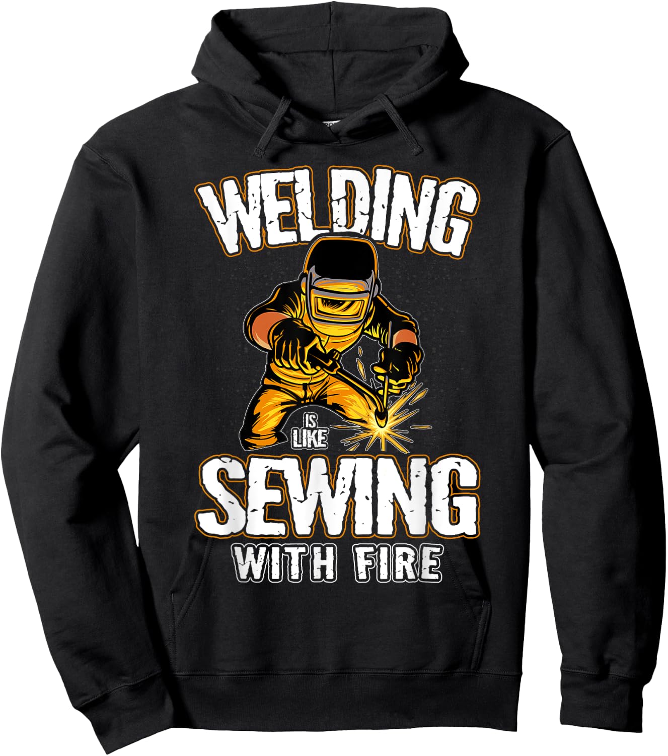 Welding is like Sewing With Fire Welder Hoodie - Hoodie | Black