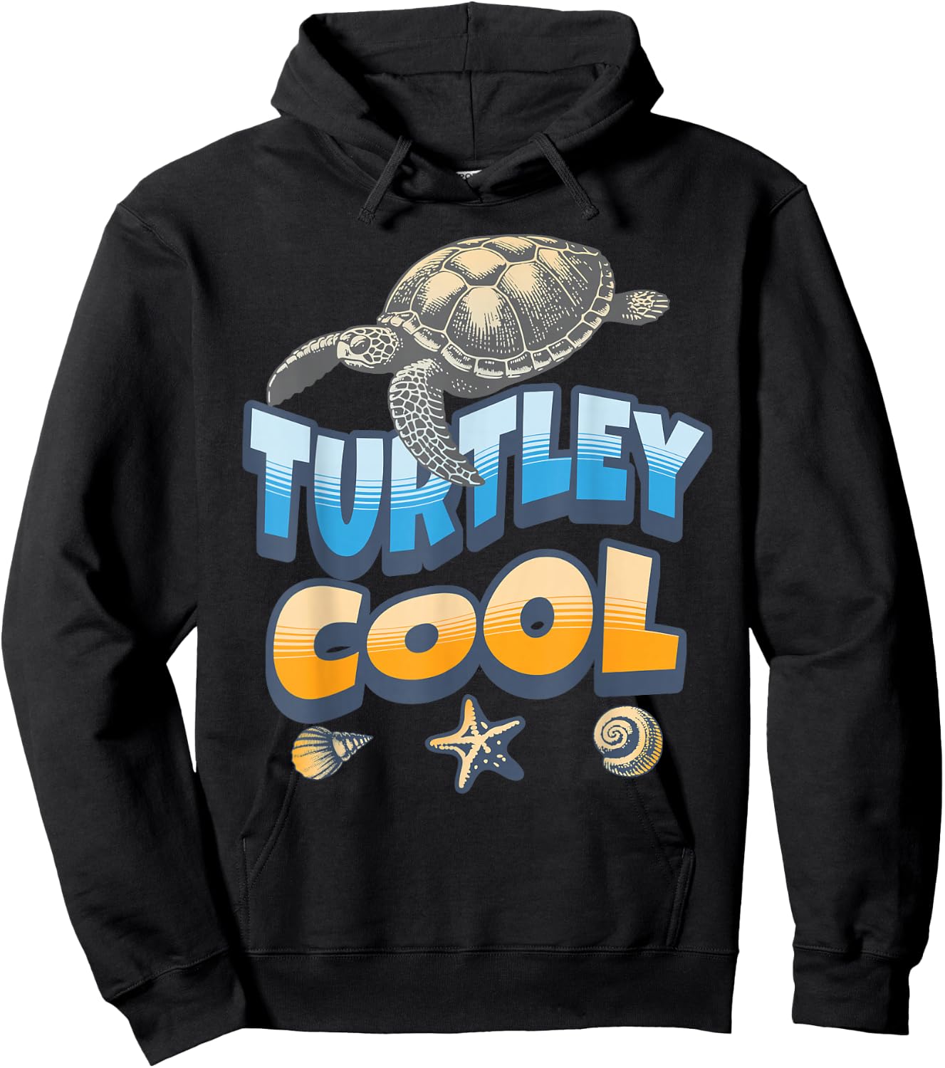 Turtle Walking Design Turtley Cool Hoodie - Hoodie | Black