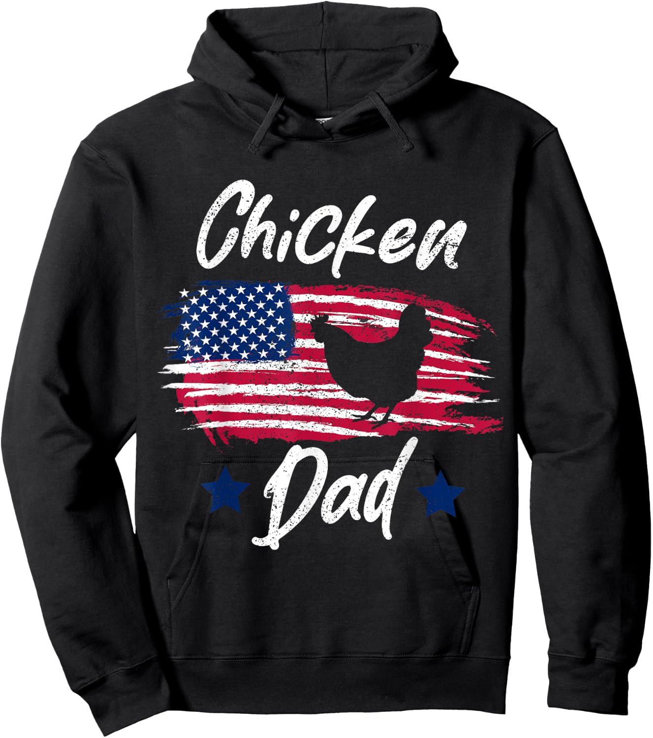Chicken farmer Father Funny Chicken Dad Hoodie - Hoodie | Black