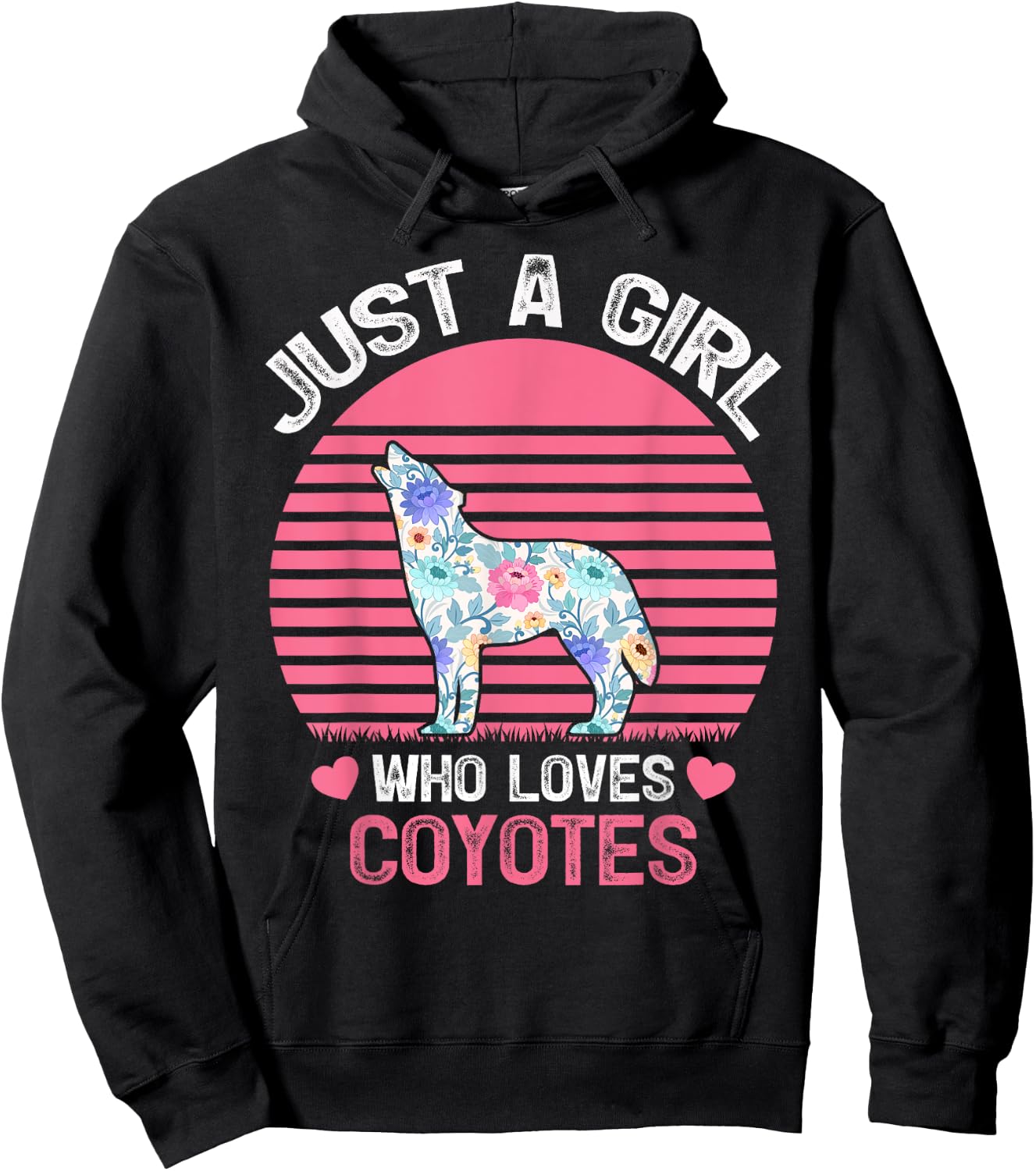 Coyote Animal Lover Just A Girl Who Loves Coyotes Hoodie - Hoodie | Black