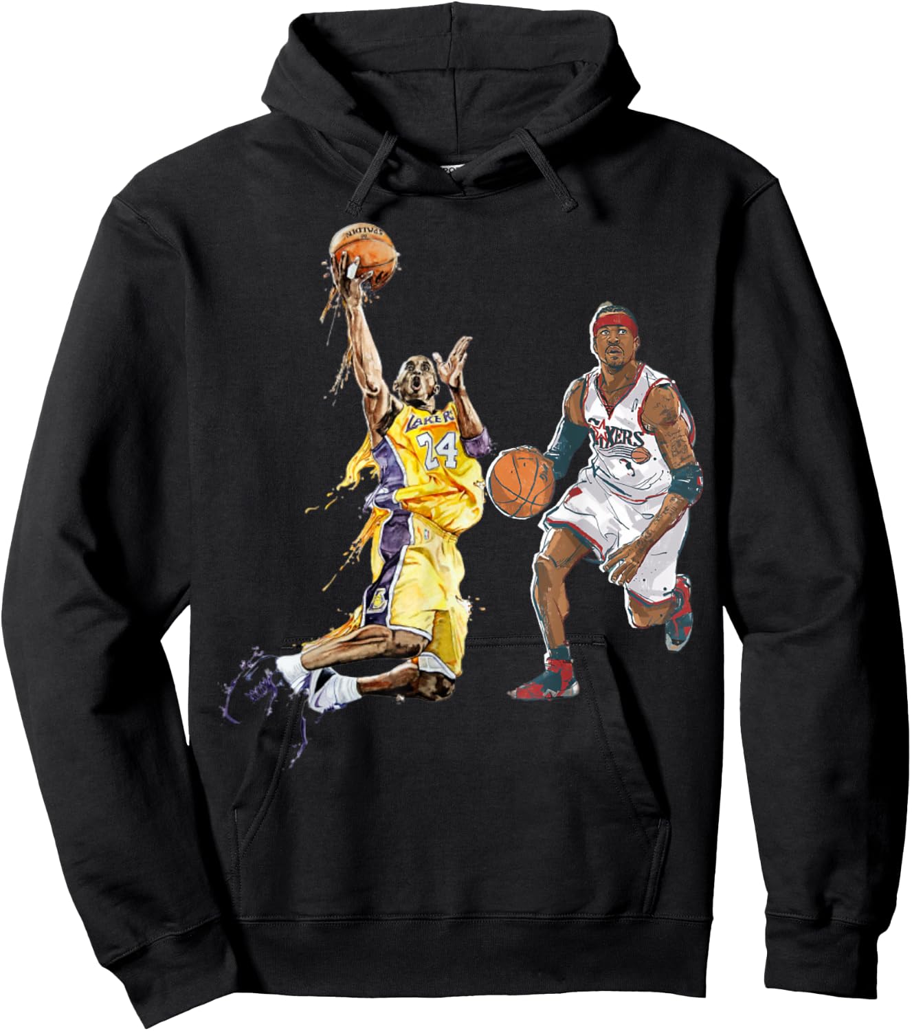 Basketball Stars Legends Vintage Retro Shirt Hoodie - Hoodie | Black