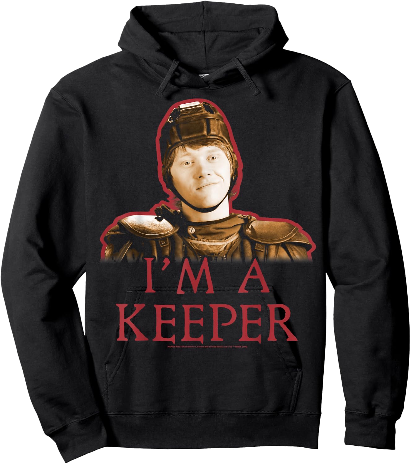 Harry Potter Ron Weasley I'm A Keeper Portrait Hoodie - Hoodie | Black