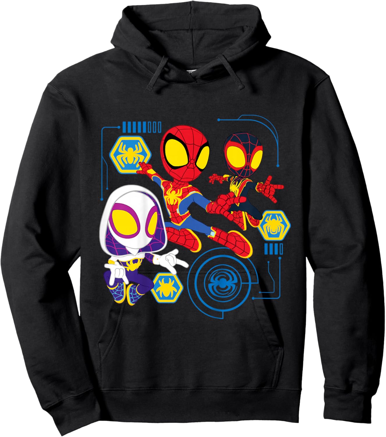 Marvel Spidey and His Amazing Friends Web-Spinners Heroes Hoodie - Hoodie | Black