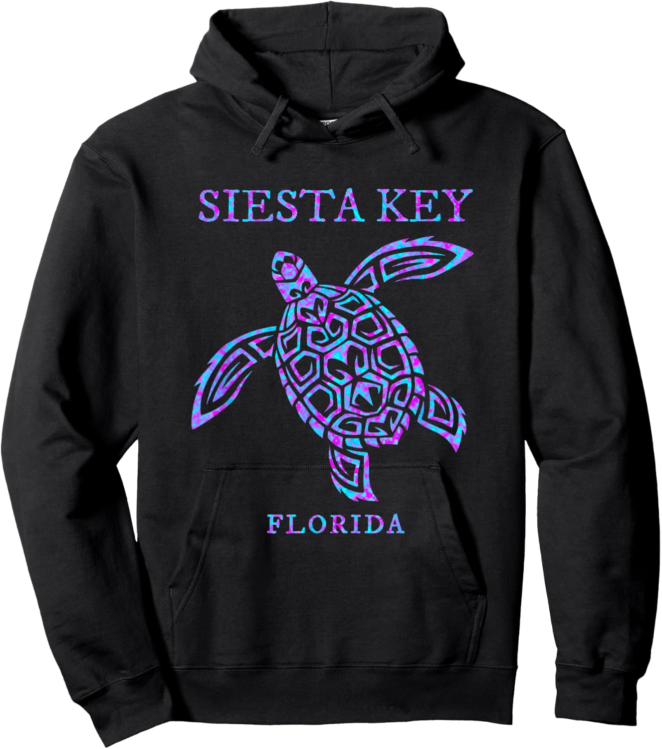 Siesta Key Florida Sea Turtle Vacation Souvenir Boys Girls Hoodie - Hoodie | Black