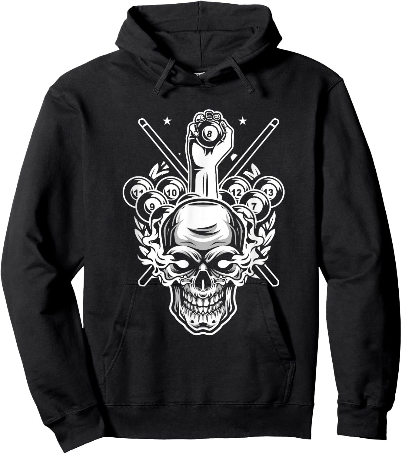 Awesome Pocket Billiard Pool Player Athlete Cue Sports Game Hoodie - Hoodie | Black