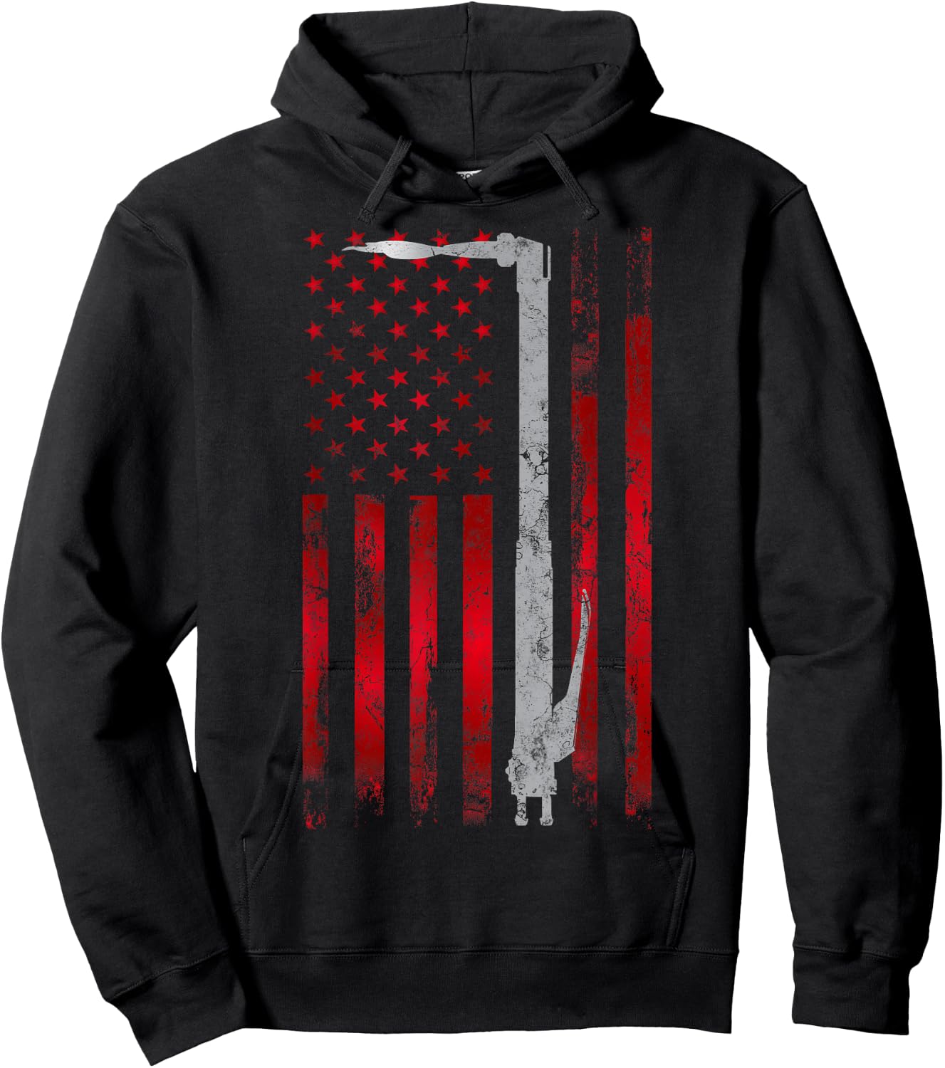 Welding Vintage Patriotic USA American Flag Welder gift Hoodie - Hoodie | Black