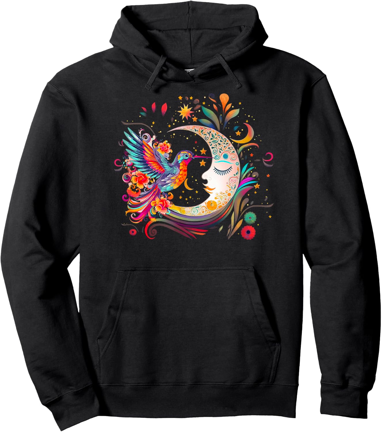Humming Bird Moon Hummingbird Hoodie - Hoodie | Black
