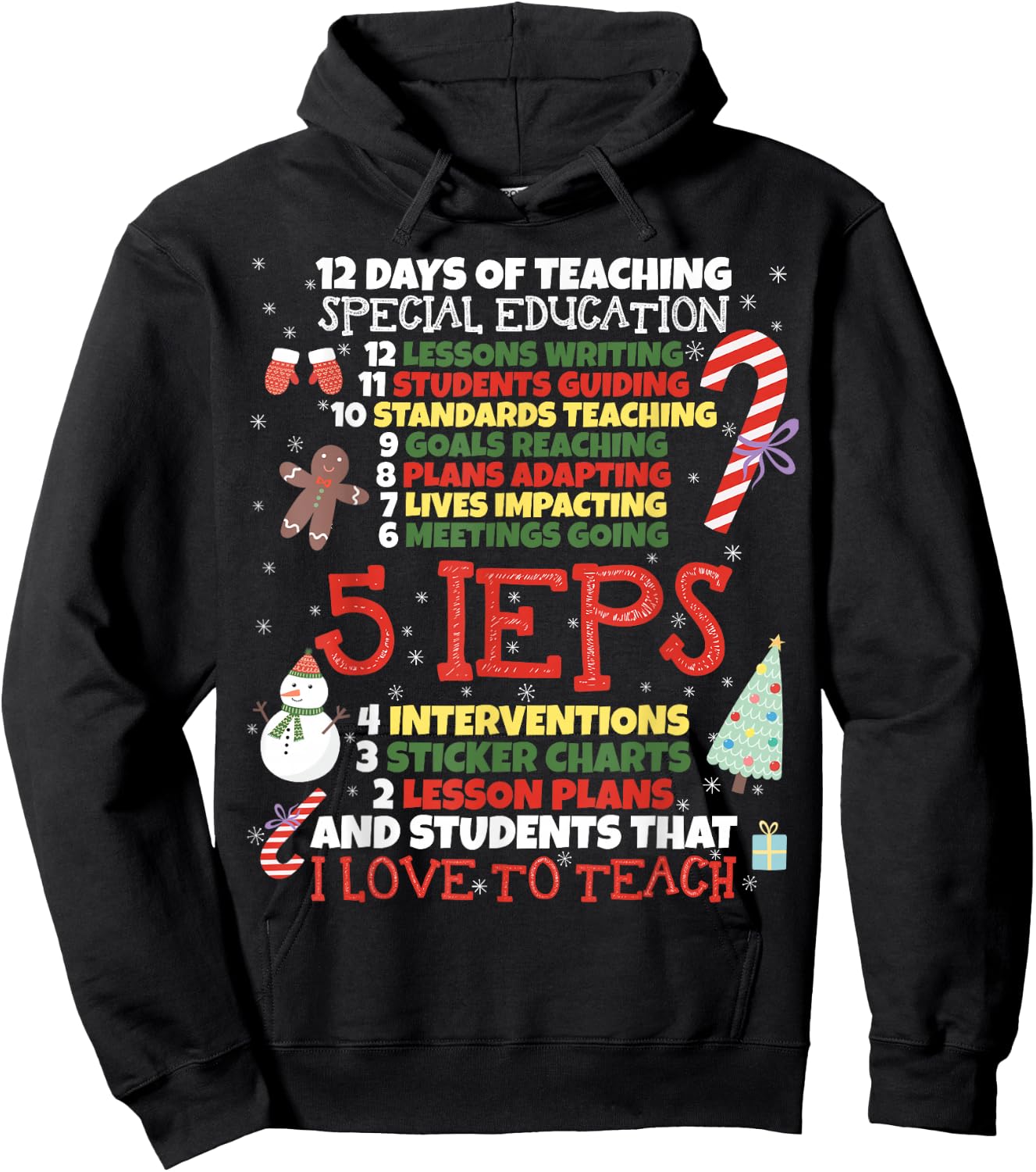 SPED School Funny Special Education Teacher Gift Hoodie - Hoodie | Black