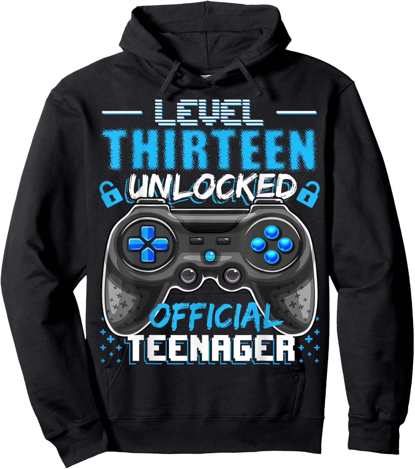 Level 13 Unlocked Official Teenager Video Game 13th Birthday Hoodie - Hoodie | Black