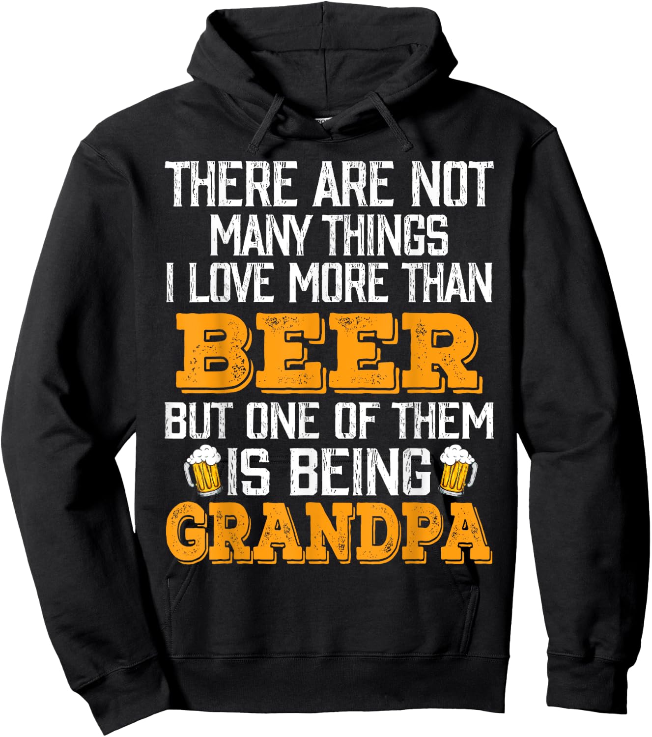 I Love More Than Beer But One Of Them Is Being Grandpa Hoodie - Hoodie | Black