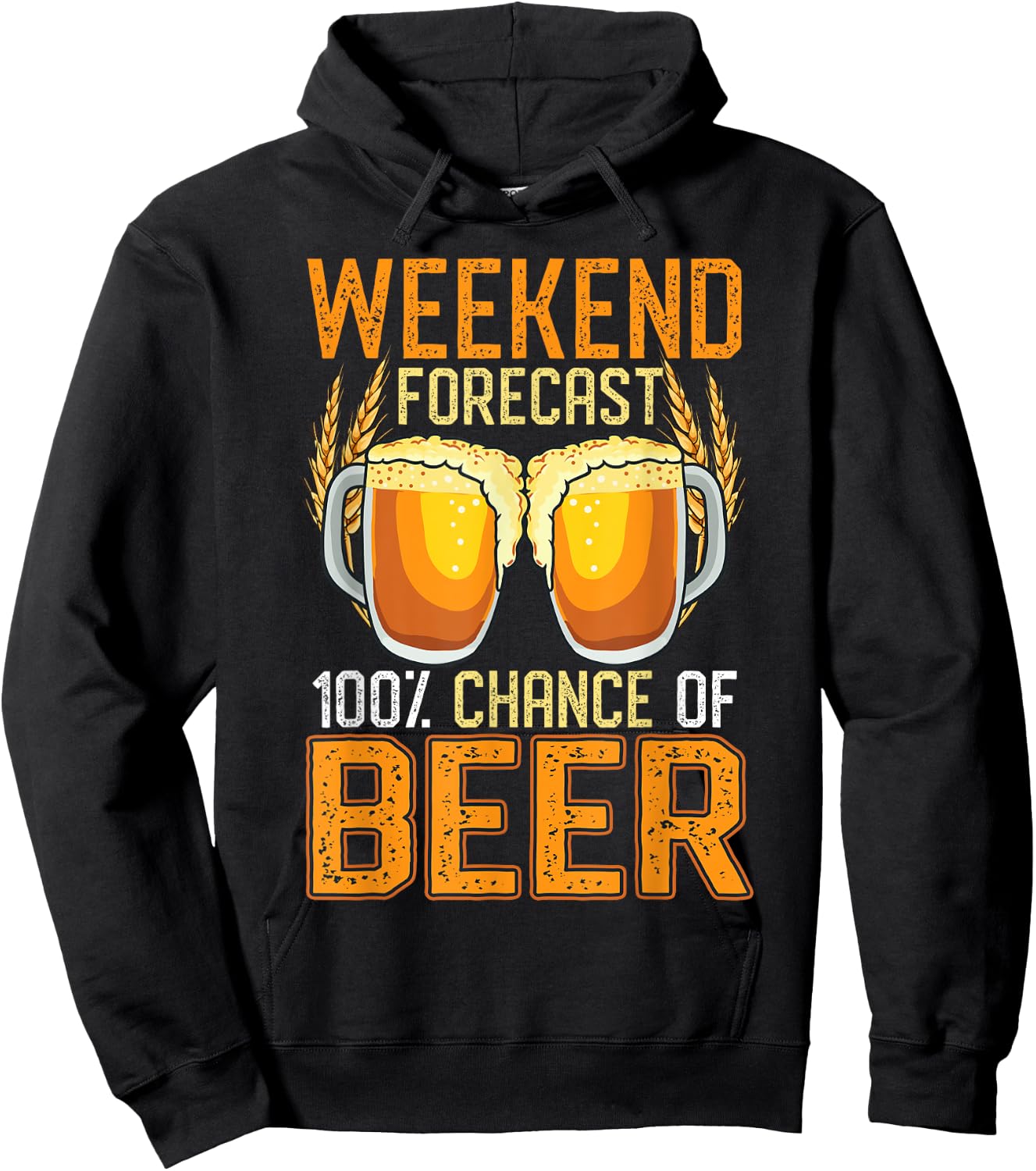 Weekend Forecast 100% Chance Beer Shirt Women Gift Hoodie - Hoodie | Black