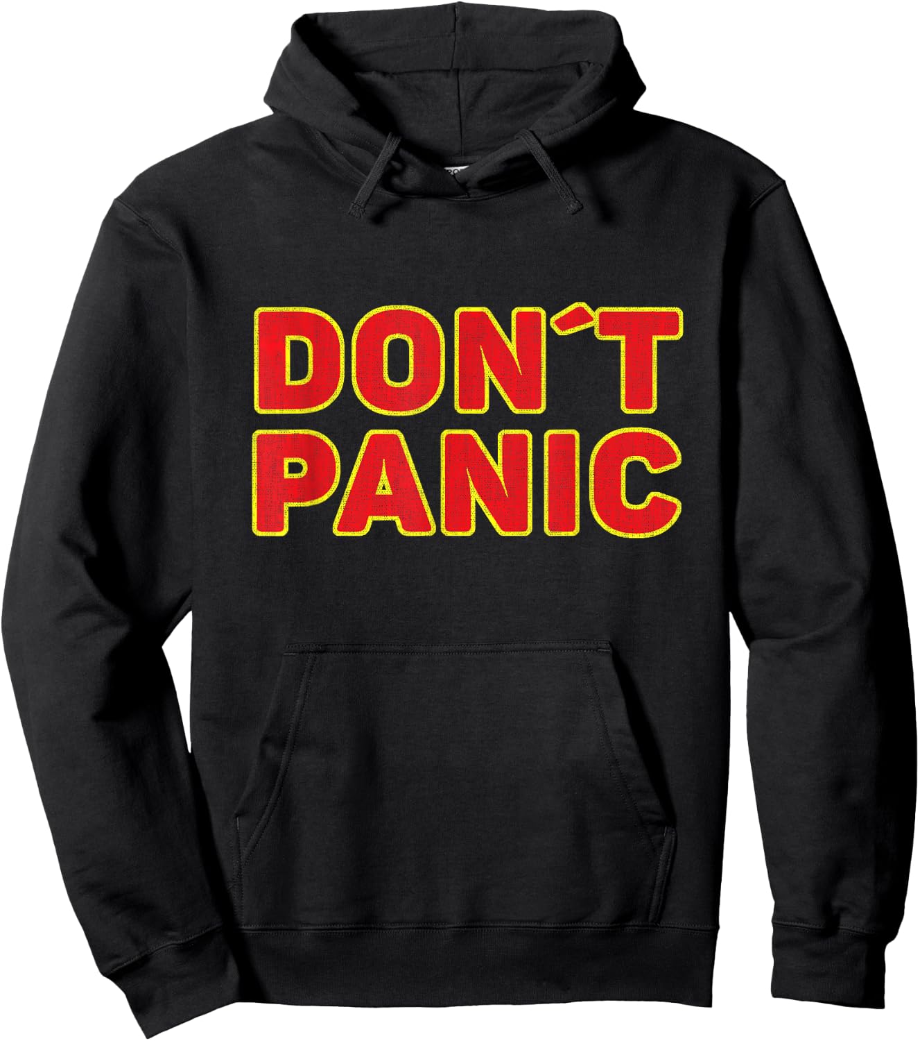 Don't Panic Vintage Distressed Sarcastic panicking Design Hoodie - Hoodie | Black