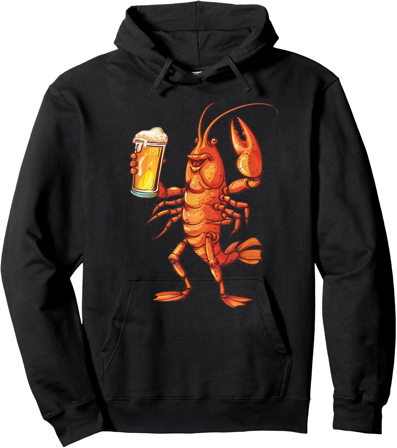 Crawfish Drinking Beer Lover Cajun Food Crawfish And Beer Hoodie - Hoodie | Black