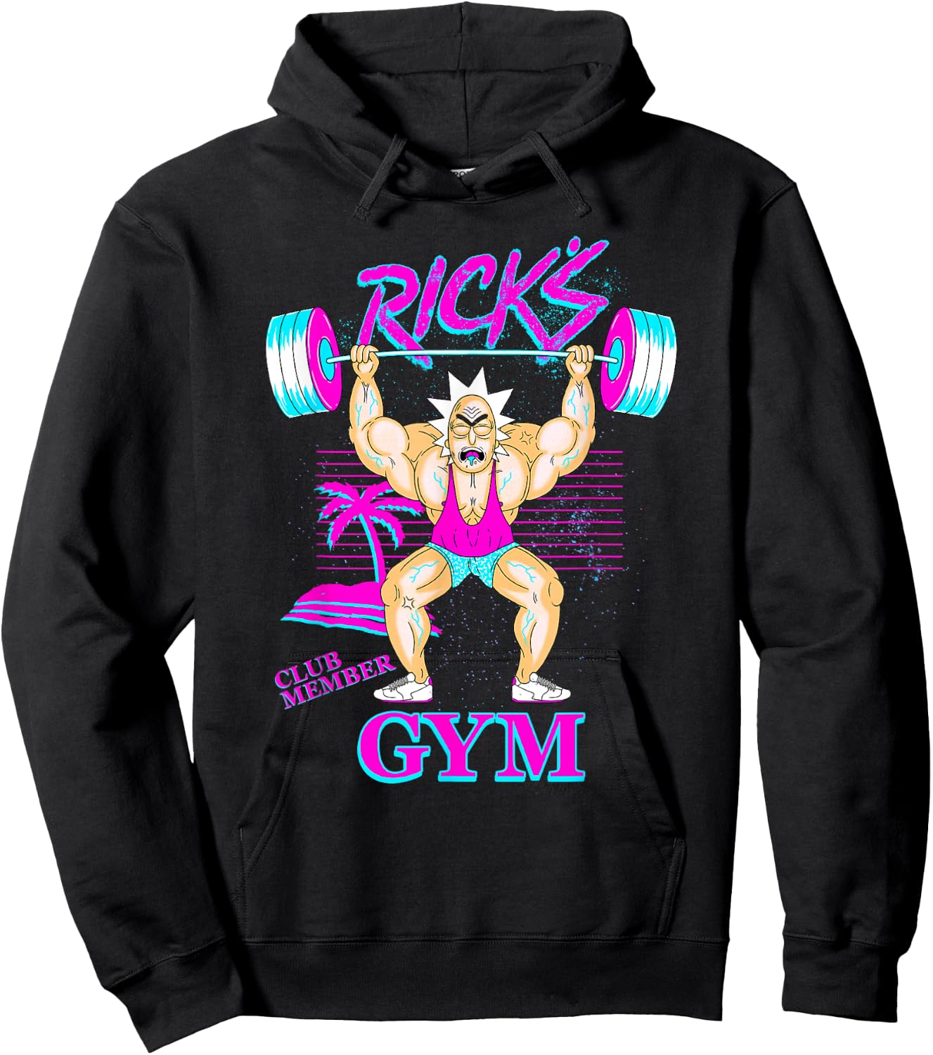 Rick and Morty Rick's Gym Hoodie - Hoodie | Black