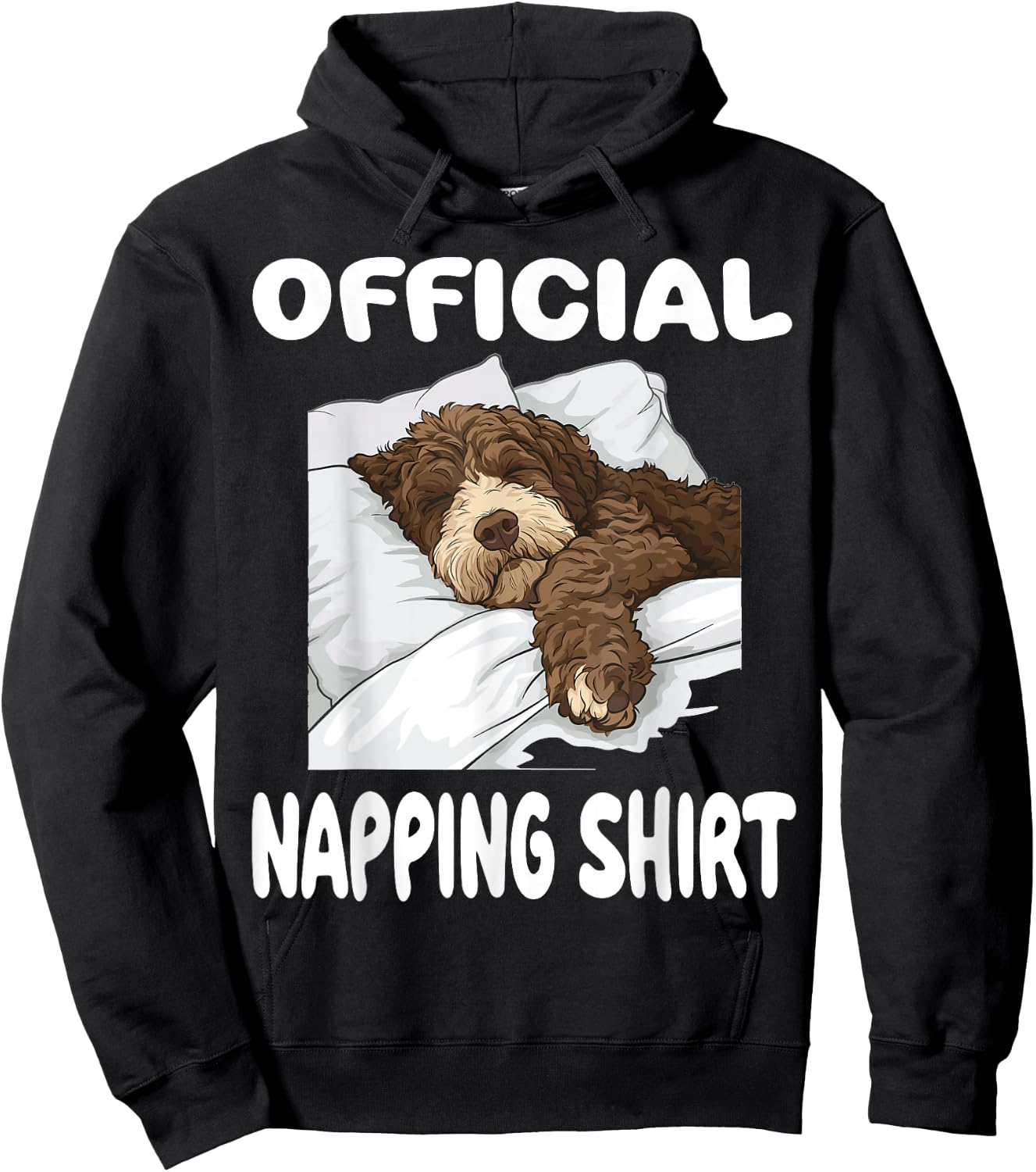 Bernedoodle Dog Pajamas Nightgown Official Napping Hoodie - Hoodie | Black