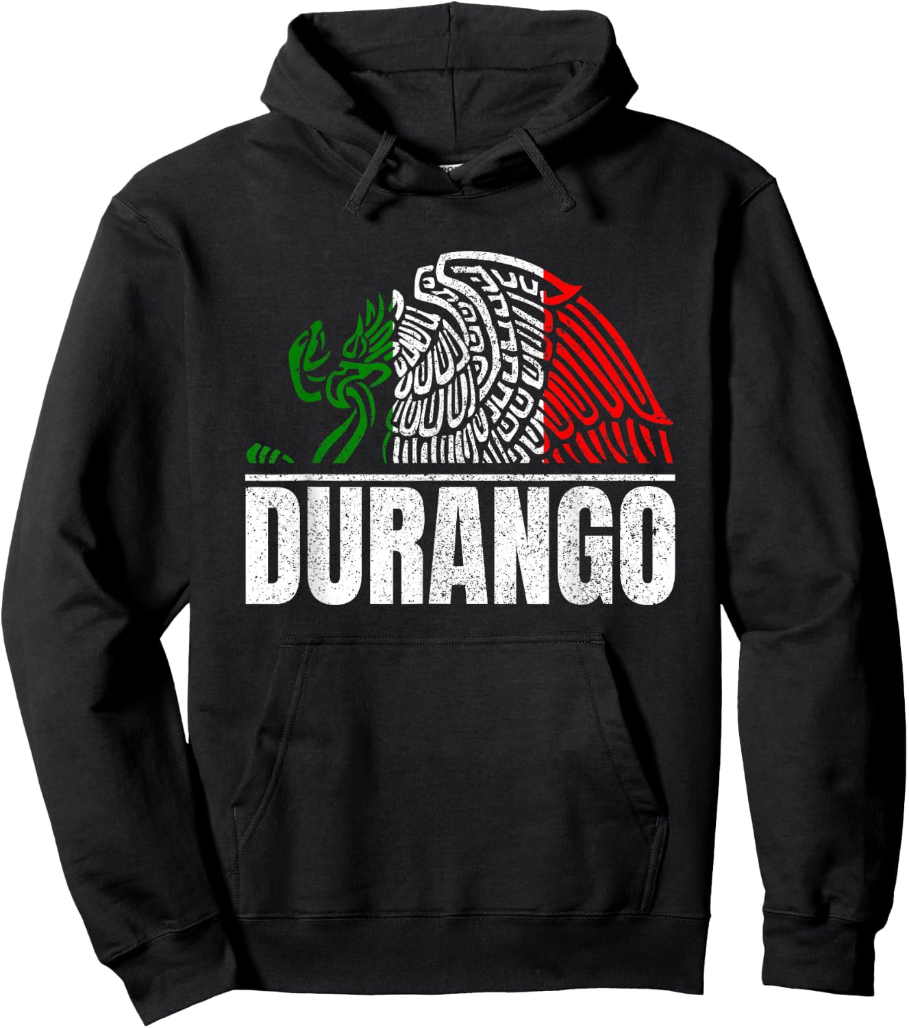 Durango Mexico Bandera Mexicana Y Aguila Hoodie - Hoodie | Black