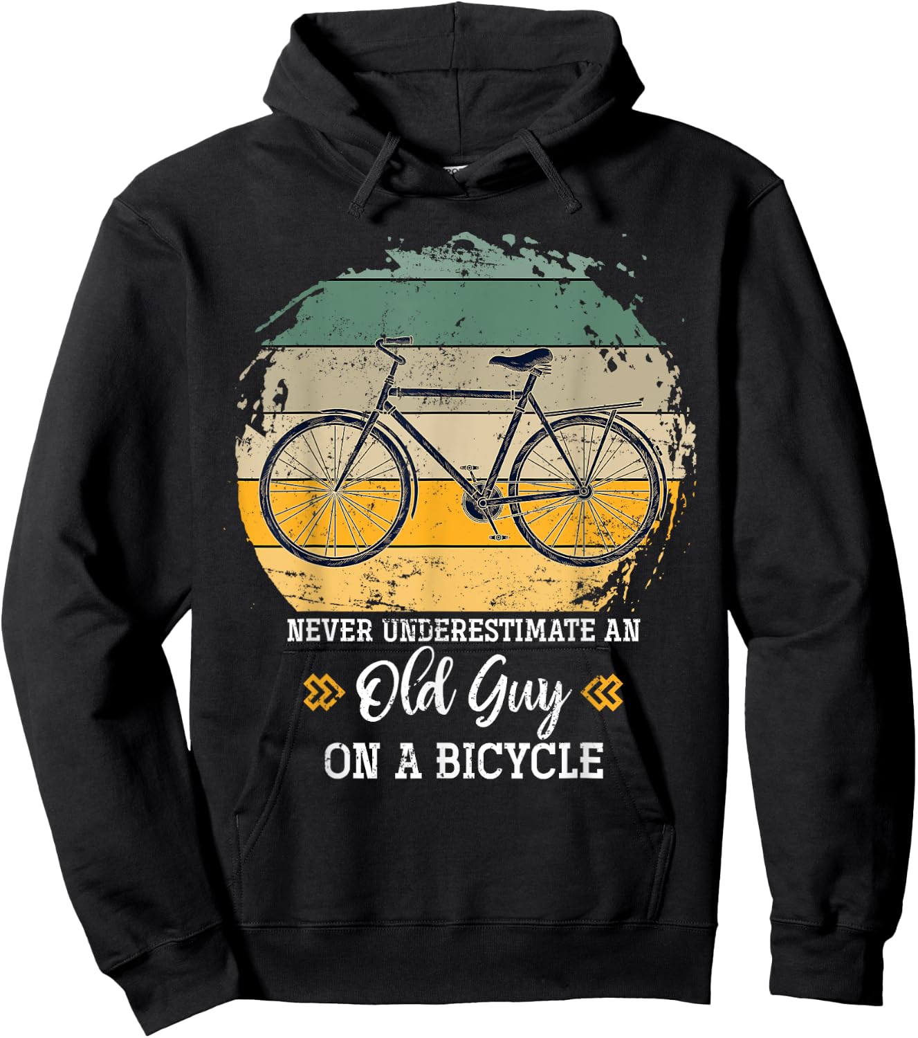 Retired Old Men Biker Cycling Retirement Gift Biking Bicycle Hoodie - Hoodie | Black