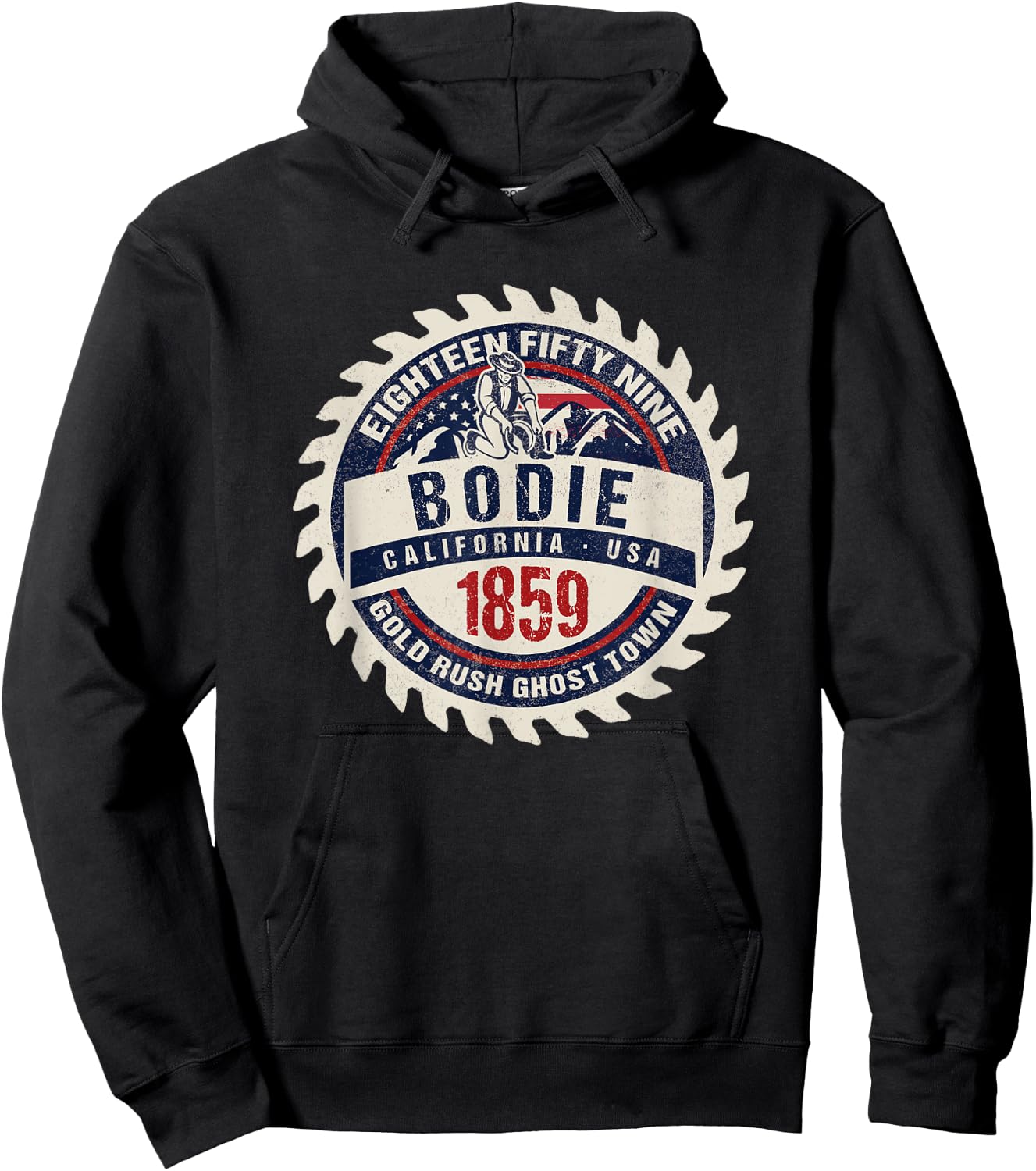 Bodie California USA Historic Gold Rush Ghost Town Souvenir Hoodie - Hoodie | Black