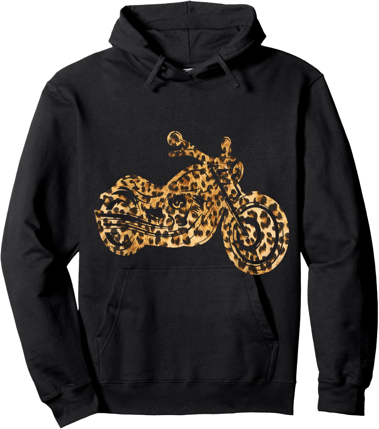 Leopard Print Motorcycle Biker Women Hoodie - Hoodie | Black