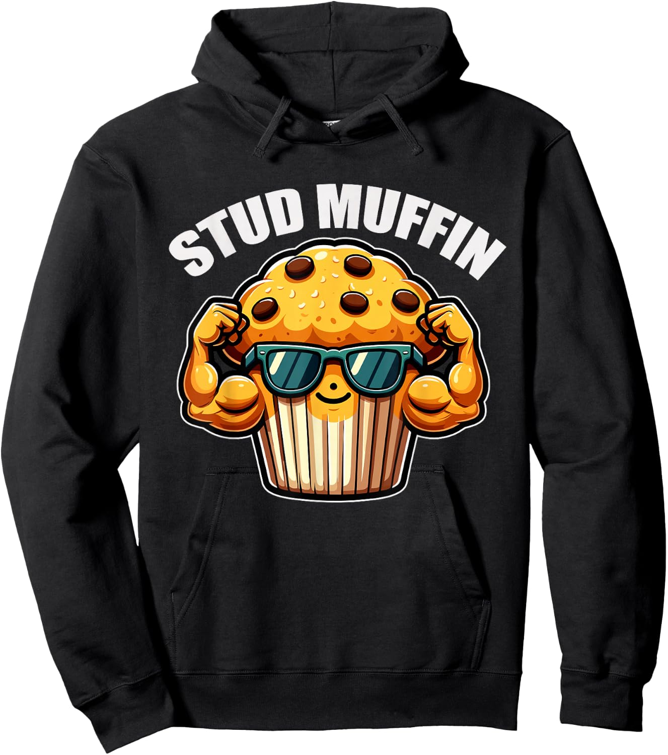 Stud Muffin Funny Muffin Lover Dad Boyfriend Men Boys Hoodie - Hoodie | Black