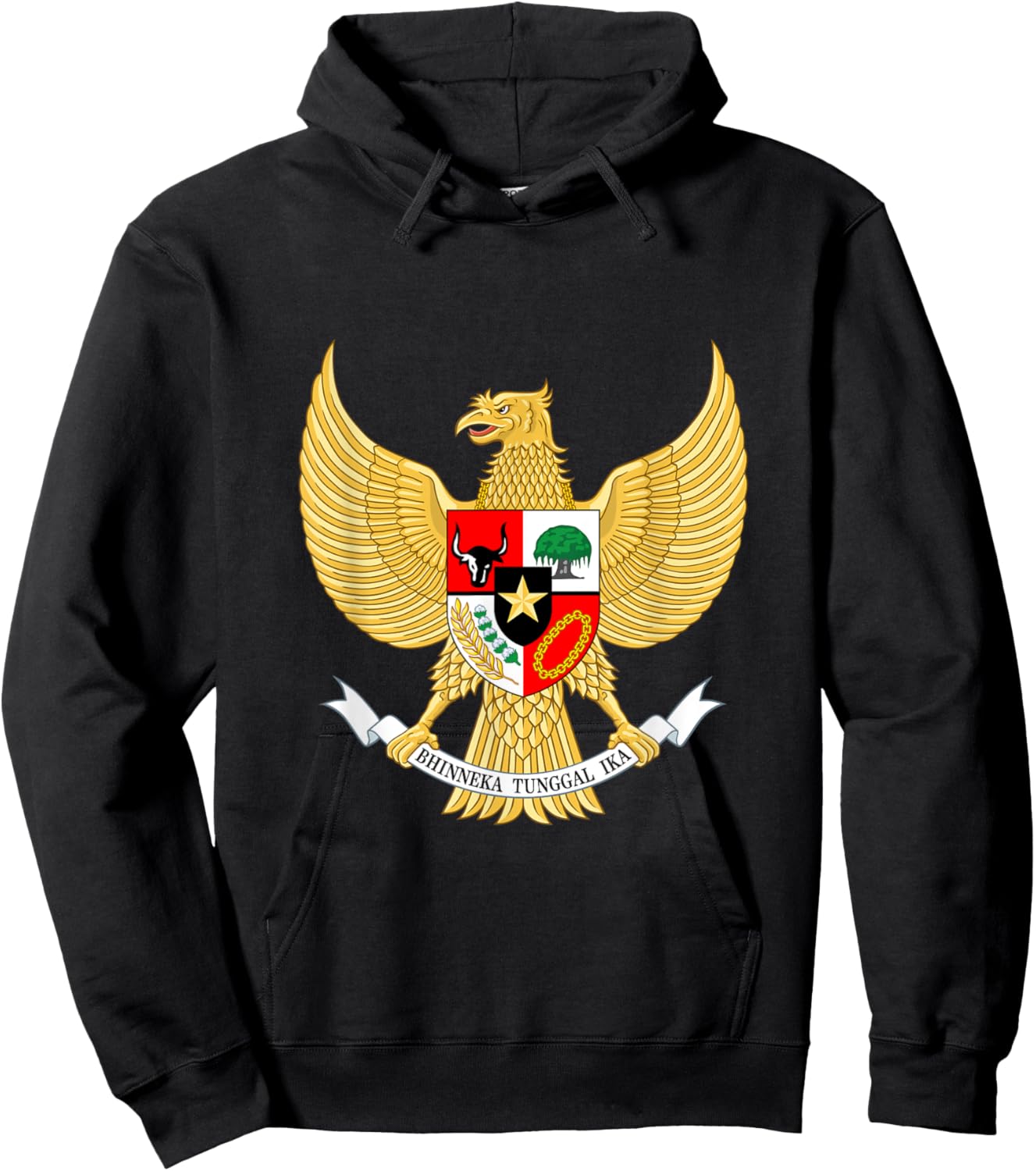 National emblem of Indonesia Garuda Pancasila Hoodie - Hoodie | Black