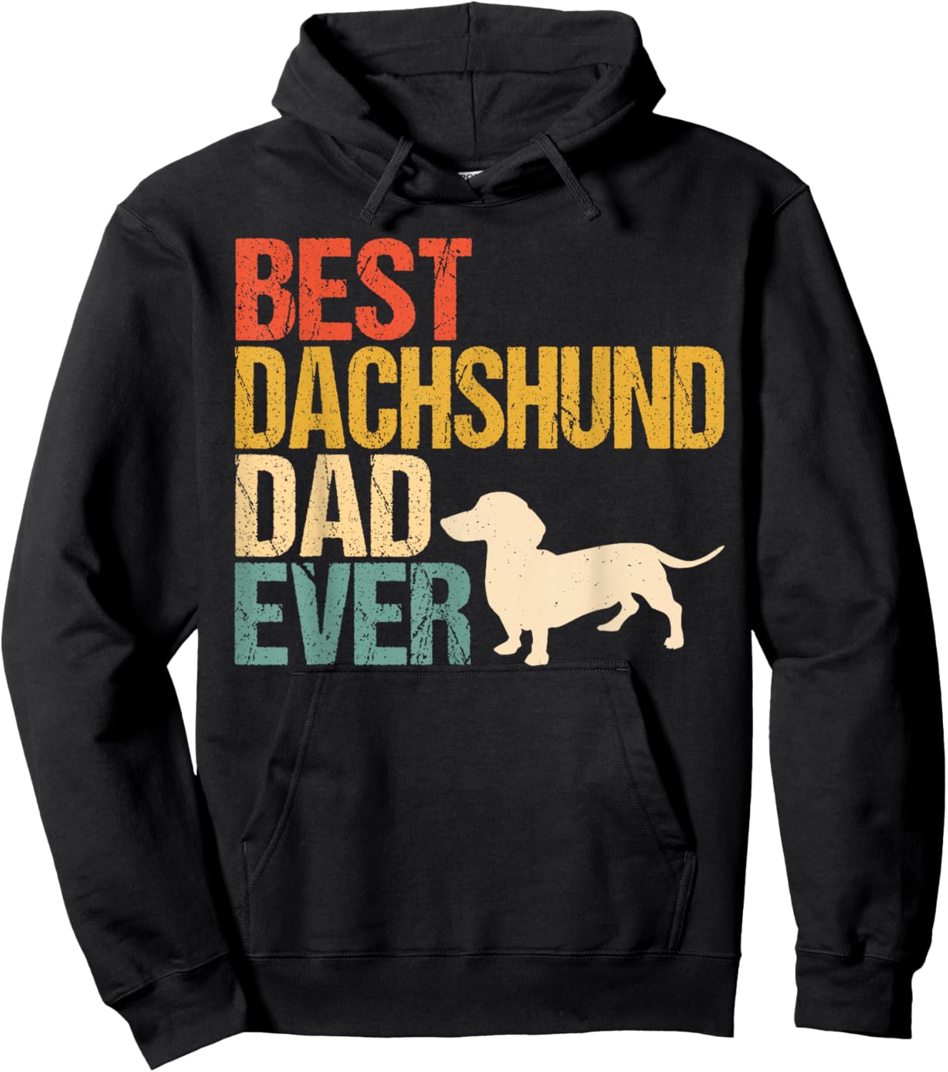 Best Dachshund Dad Doxie Dad Dor Father's Day Hoodie - Hoodie | Black