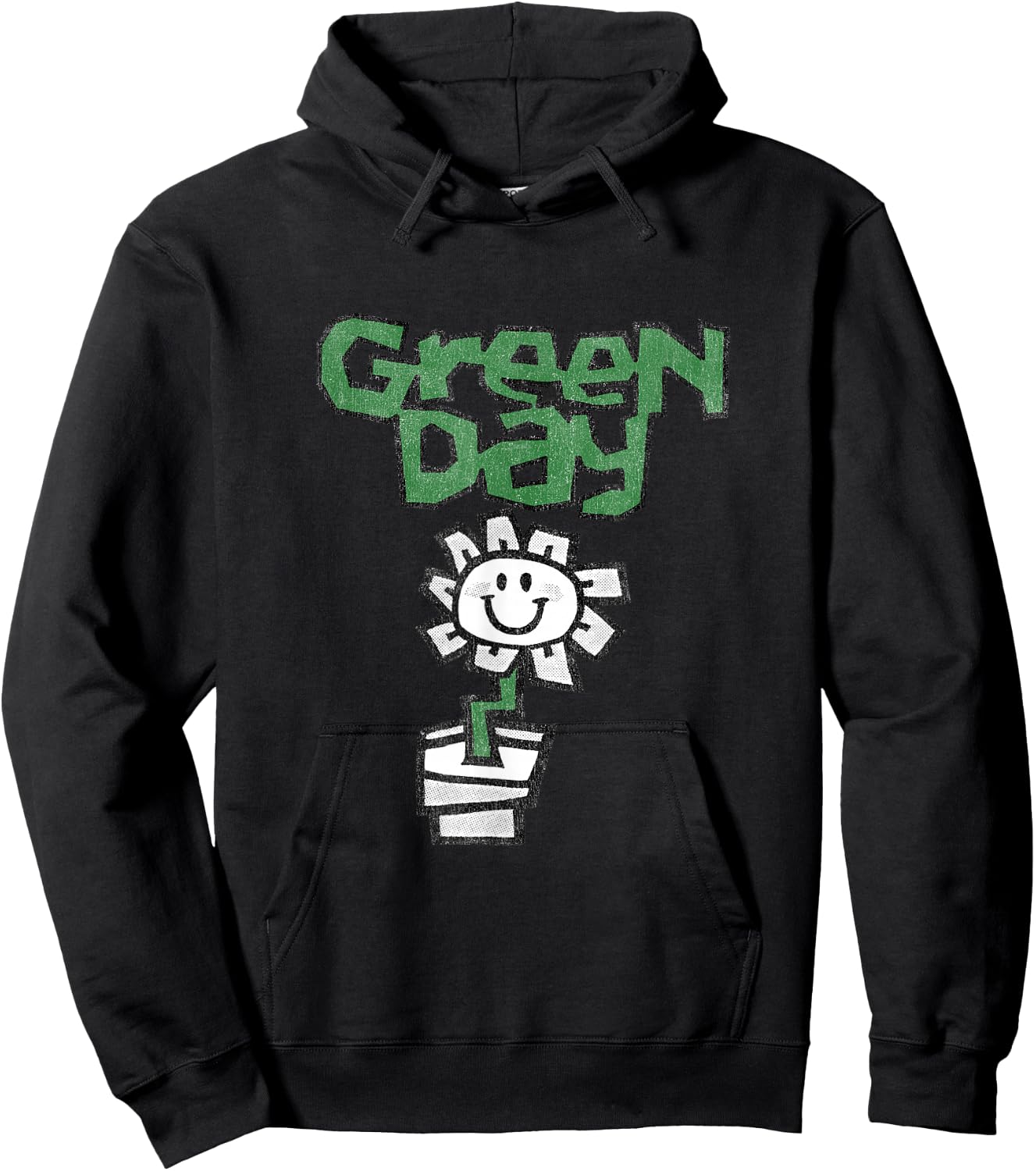 Green Day Flower Pot Hoodie - Hoodie | Black