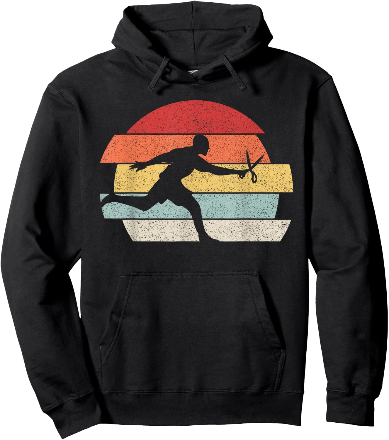 Vintage Retro Funny Running With Scissors Hoodie - Hoodie | Black