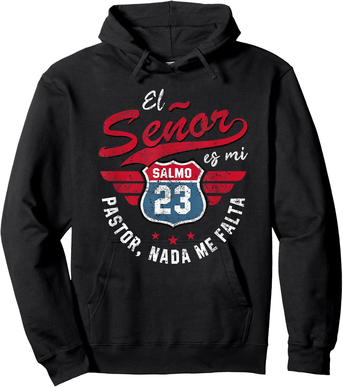 Salmo 23 El Señor Es Mi Pastor Preacher Christian Hoodie - Hoodie | Black