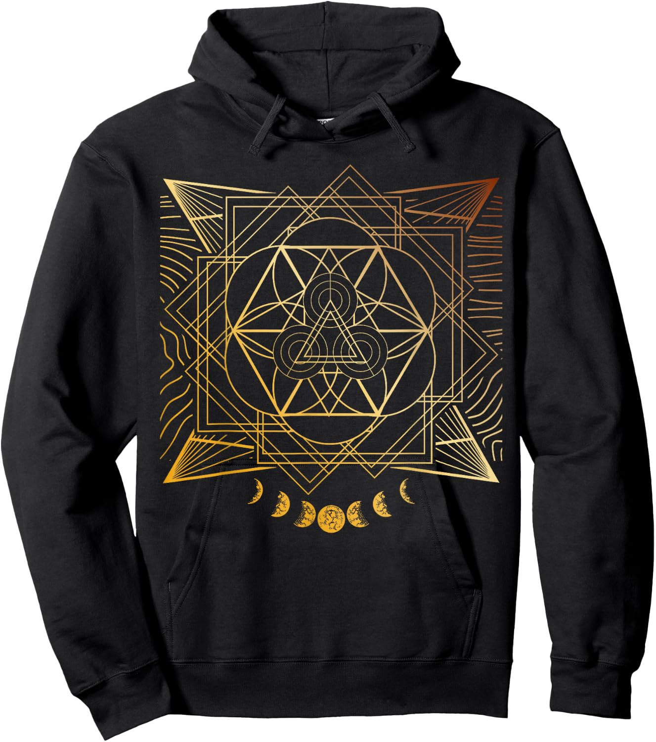 Sacred Geometry for a Spiritual Zen Gothic Mandala Hoodie - Hoodie | Black