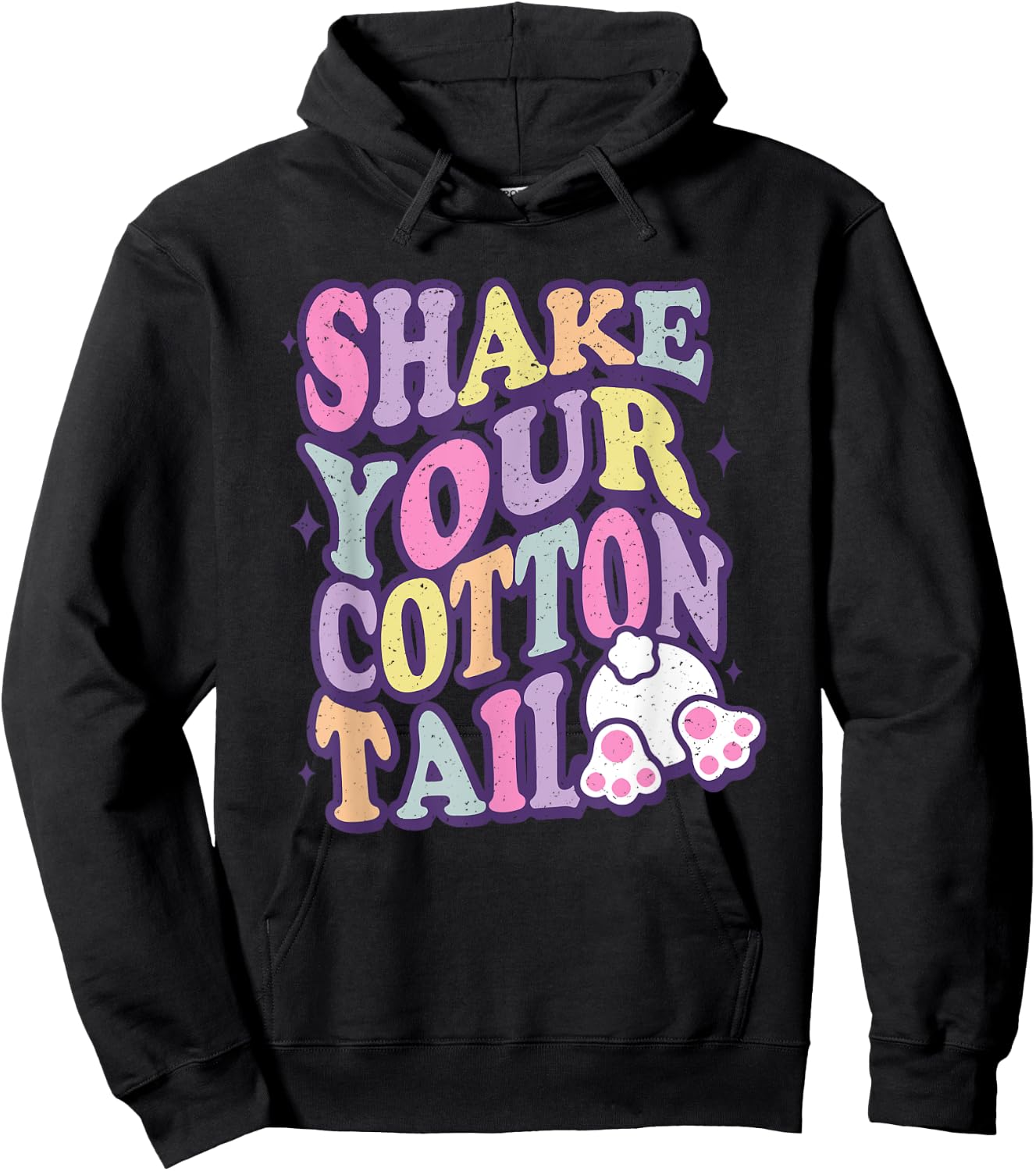 Shake Your Cotton Tail, Funny Easter, Cute Easter Hoodie - Hoodie | Black