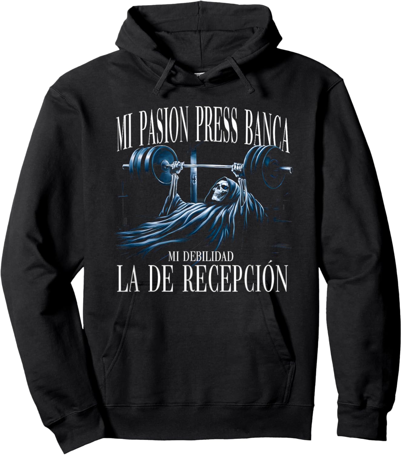 Mi Pasion El Press De Banca Mi Debilidad La De Recepción Hoodie - Hoodie | Black